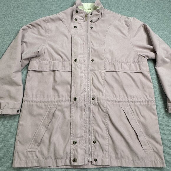Cabelas Womens Lavender Windbreaker Jacket Vented Back High Neck Snap Zip XL Reg - Picture 4 of 16